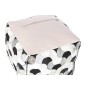 Pouf DKD Home Decor Noir Blanc Polyester Cuir (45 x 45 x 40 cm)