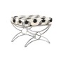 Coffre de Rangement DKD Home Decor Argenté Noir Acier Cuir Blanc (53 x 40 x 43 cm)