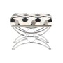 Coffre de Rangement DKD Home Decor Argenté Noir Acier Cuir Blanc (53 x 40 x 43 cm)