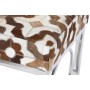 Coffre de Rangement DKD Home Decor Marron Acier Cuir Blanc (122 x 41 x 44 cm)