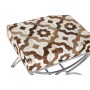 Coffre de Rangement DKD Home Decor Argenté Marron Acier Cuir Blanc (53 x 40 x 43 cm)