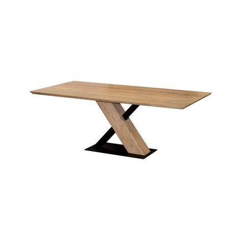 Table de Salle à Manger DKD Home Decor Naturel Métal Bois d'acacia (200 x 100 x 76 cm)