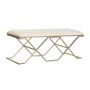 Banquette DKD Home Decor Doré Métal PU (120 x 40 x 46 cm)