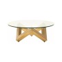 Table Basse DKD Home Decor Acier Verre trempé (90 x 90 x 45 cm)