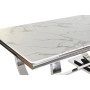 Table de Salle à Manger DKD Home Decor Argenté Blanc Acier Marbre (180 x 90 x 75 cm)