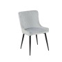 Chaise de Salle à Manger DKD Home Decor Gris Métal Polyester (56 x 61 x 84 cm)