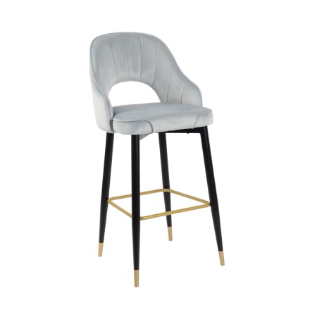 Tabouret DKD Home Decor Gris Métal Polyester (48 x 53 x 96 cm)