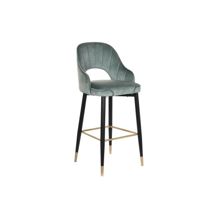 Tabouret DKD Home Decor Métal Turquoise Polyester (48 x 53 x 96 cm)