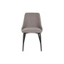 Chaise de Salle à Manger DKD Home Decor Métal Polyester Gris clair (50 x 58 x 85 cm)