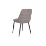 Chaise de Salle à Manger DKD Home Decor Métal Polyester Gris clair (50 x 58 x 85 cm)