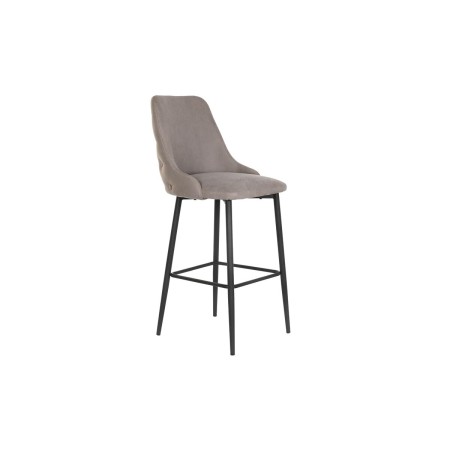 Tabouret DKD Home Decor Métal Polyester Gris clair (53 x 57 x 110 cm)