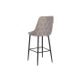 Tabouret DKD Home Decor Métal Polyester Gris clair (53 x 57 x 110 cm)