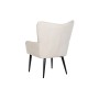 Fauteuil DKD Home Decor Noir Métal Polyester Blanc (69 x 77 x 91 cm)