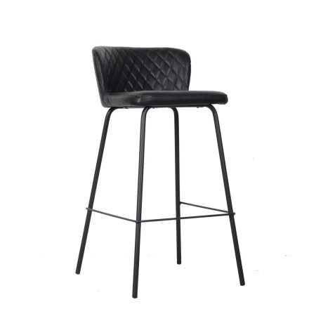 Tabouret DKD Home Decor Noir Métal PU (40 x 42,5 x 81,5 cm)