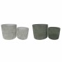 Set de pots de fleurs DKD Home Decor Ciment Blanc Vert Losanges Urbaine (2 Unités) (17 x 17 x 15 cm)