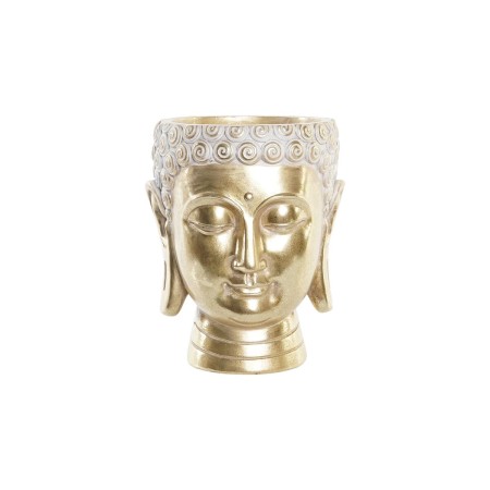 Cache-pot DKD Home Decor Doré Buda Résine (17,5 x 17,5 x 21 cm)