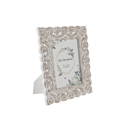 Cadre photo DKD Home Decor Verre Blanc Bois MDF Shabby Chic (25 x 1,5 x 30 cm)