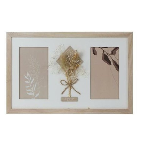 Cadre photo DKD Home Decor Verre Naturel Shabby Chic