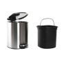 Poubelle à pédale DKD Home Decor Argenté Acier inoxydable PP Basique (20 x 25 x 27 cm) (5 L)