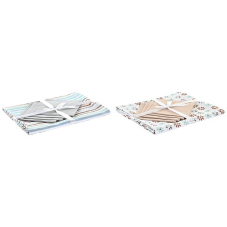 Nappe et serviettes de table DKD Home Decor 5 Pièces 2 Unités Coton (150 x 150 x 0,5 cm)