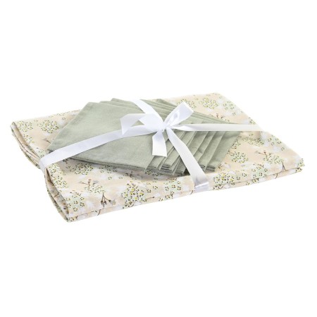 Nappe et serviettes de table DKD Home Decor 9 Pièces Coton (150 x 250 x 0,5 cm)