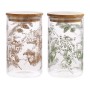 Boîte DKD Home Decor Bambou Verre Borosilicaté (1 L) (2 Unités)