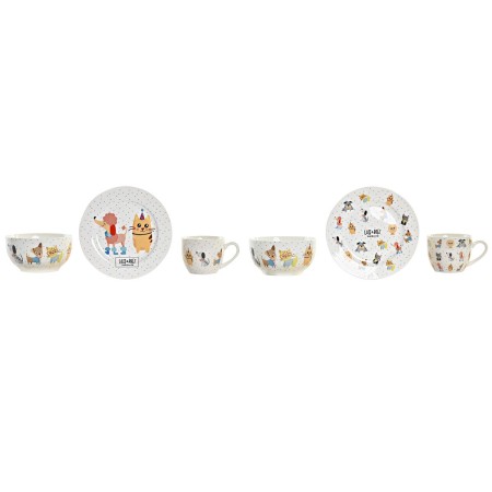 Ensemble Vaisselle pour Enfants DKD Home Decor Porcelaine (2 Unités)