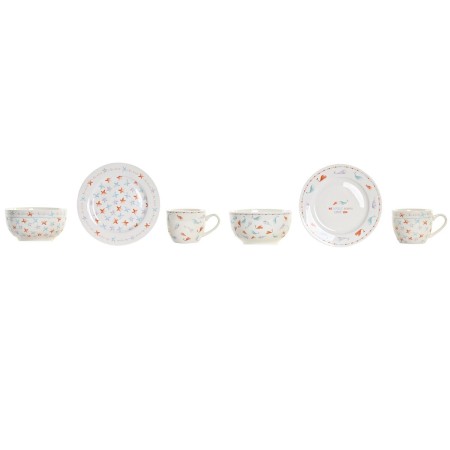 Ensemble Vaisselle pour Enfants DKD Home Decor Porcelaine (2 Unités)