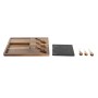 Plateau à fromages DKD Home Decor Noir Marron Marbre Acacia (36 x 27 x 2 cm)