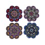 Dessous de plat DKD Home Decor Liège Mandala Dolomite (20 x 20 x 1 cm) (4 Unités)