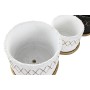 Cache-pot DKD Home Decor Noir Ciment Blanc Urbaine (2 Pièces) (2 Unités) (20 x 20 x 18 cm)