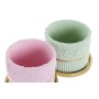 Cache-pot DKD Home Decor Rose Ciment Vert Urbaine (2 Pièces) (2 Unités) (20 x 20 x 18 cm)