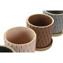 Cache-pot DKD Home Decor Gris Doré Marron Ciment Vert Urbaine (15 x 15 x 15 cm) (4 Unités)