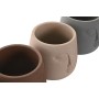 Cache-pot DKD Home Decor Visage Ciment (16 x 16 x 14 cm) (4 Unités)