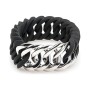 Bracelet TheRubz 100174 Noir Silicone Acier inoxydable Argenté Acier/Silicone