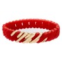 Bracelet TheRubz 100216 Rouge Silicone Acier inoxydable Doré Acier/Silicone (15 mm)