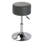 Tabouret Gris Métal Cuir Synthétique (38,5 x 39 x 57-67 cm)