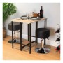 Tabouret Gris Métal Cuir Synthétique (38,5 x 39 x 57-67 cm)