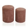 Pouf Polyester Bois MDF (2 Pièces) (35 x 44 x 35 cm)