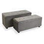 Pied de lit Polyester Bois MDF (2 Pièces)