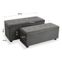 Pied de lit Polyester Bois MDF (2 Pièces)