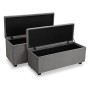 Pied de lit Polyester Bois MDF (2 Pièces)