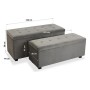 Pied de lit Polyester Bois MDF (2 Pièces)