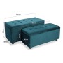 Pied de lit Polyester Bois MDF (2 Pièces)