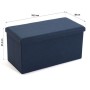 Banc de coffre Long Démontable Lin Bois MDF (38 x 37,5 x 76,5 cm)
