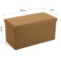 Banc de coffre Long Démontable Lin Bois MDF (38 x 37,5 x 76,5 cm)