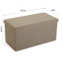Banc de coffre Long Démontable Lin Bois MDF (38 x 37,5 x 76,5 cm)