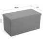 Banc de coffre Long Démontable Lin Bois MDF (38 x 37,5 x 76,5 cm)