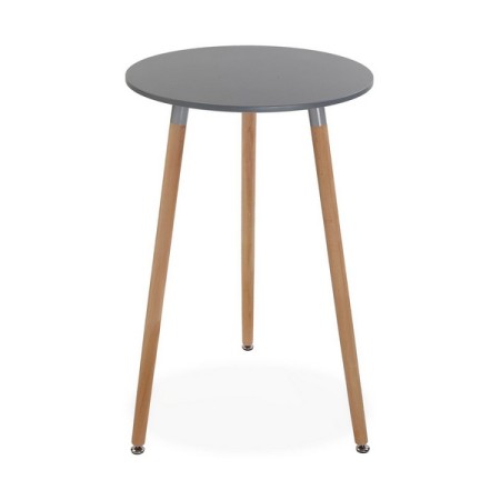 Table Versa Ronde Gris Bois MDF (60 x 95 x 60 cm)