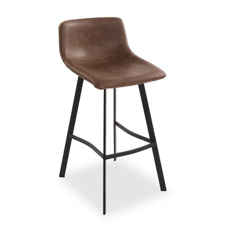 Tabouret Brun foncé Mousse Métal Cuir Synthétique PU (49 x 88 x 42 cm)